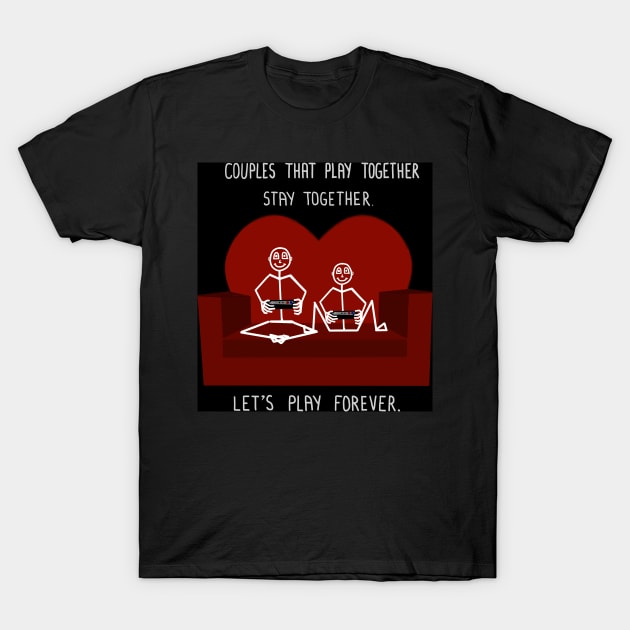 Couples That Play Together Illustration T-Shirt by ArtAndBliss